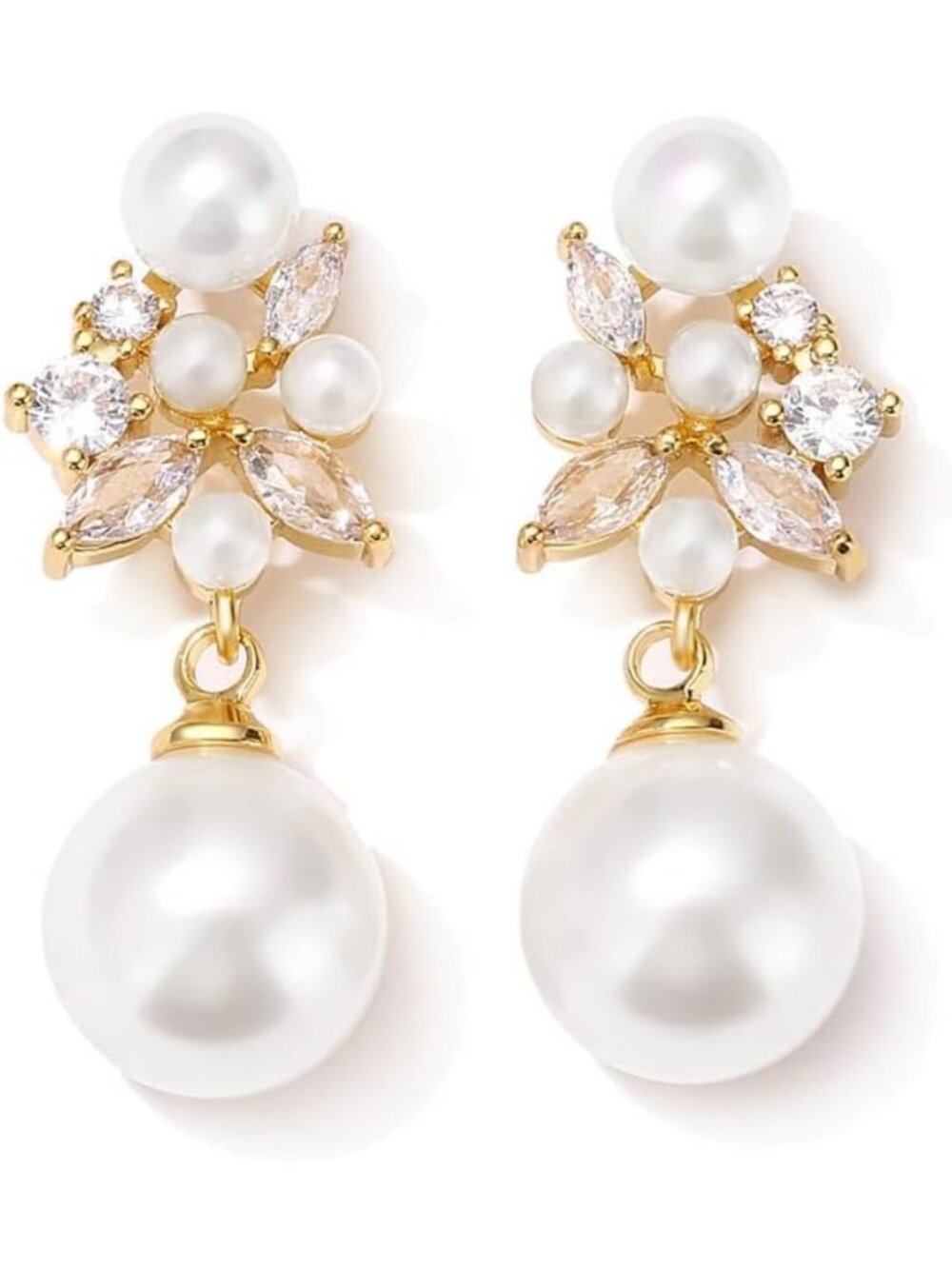 Elegant Pearl Drop Dangle Earrings for Weddings, Bridesmaids & Prom Jewelry